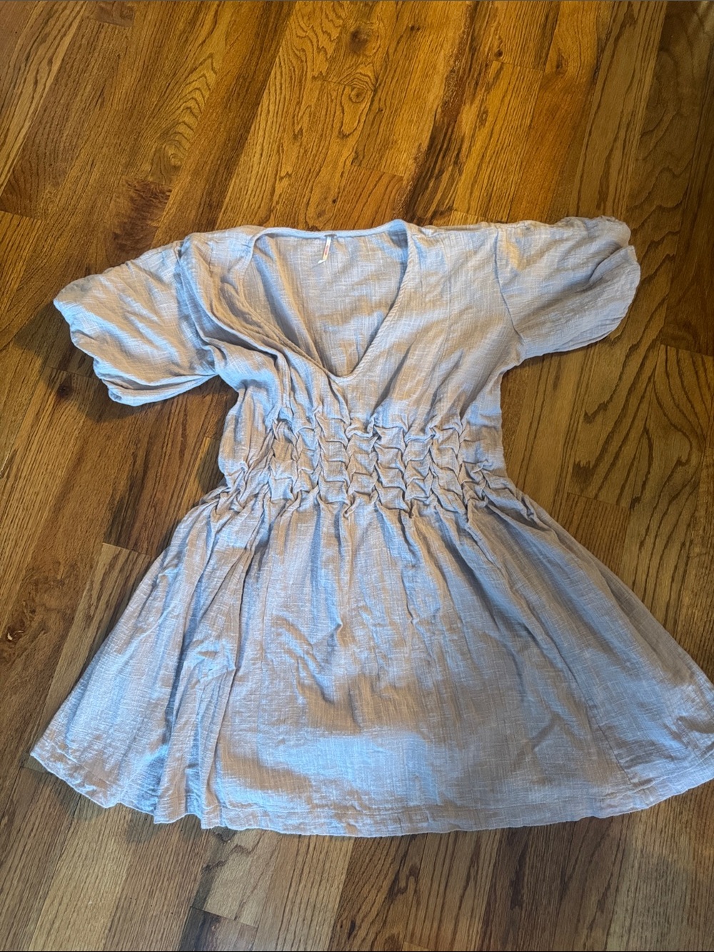 Free people Light mauve  Smocked Waist  Dress